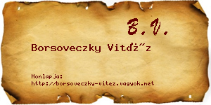 Borsoveczky Vitéz névjegykártya